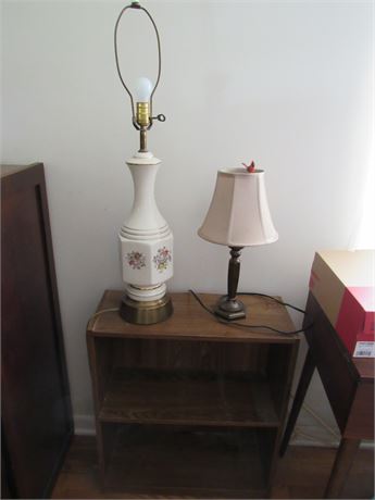 Bookcase with 2 Lamps