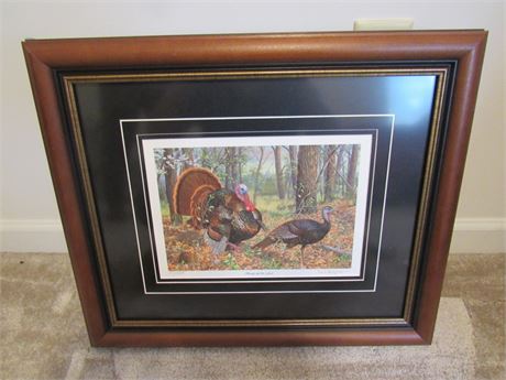RANDY MCGOVERN Turkey Print: Beauty & the Feast, Framed Numbered/Signed