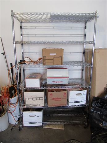 Metal Wire Shelving Rack, Contents NOT included