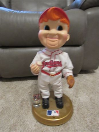 Cleveland Indians Figurine, Battery Powered, & Shot Glass