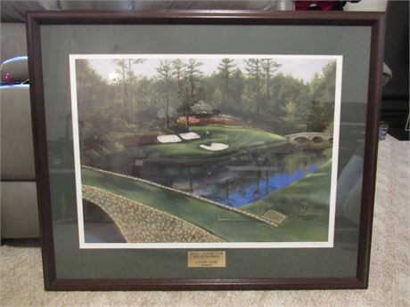 Medina Country Club Invitational Golf Print: James Connell Signed/Framed