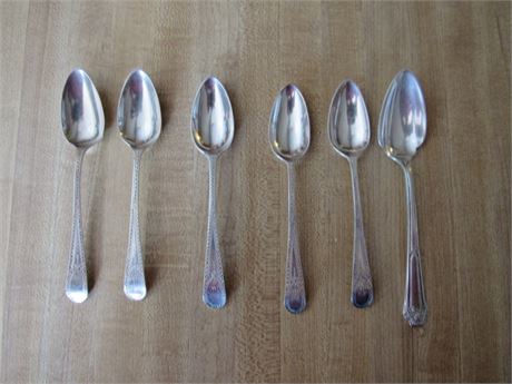 Lot of 6 Sterling Spoons, 5 Mono