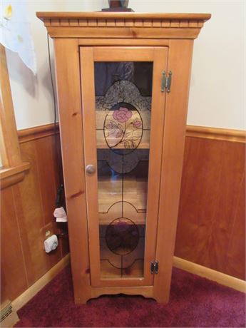 Wonderful Wood Cabinet, includes wood display stands inside