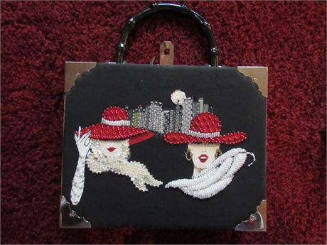 Cigar Box Purse. Ladies in Red Hats