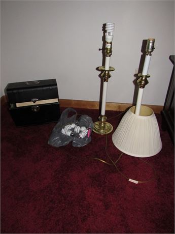 Table Lamps, Light Bulbs, Box