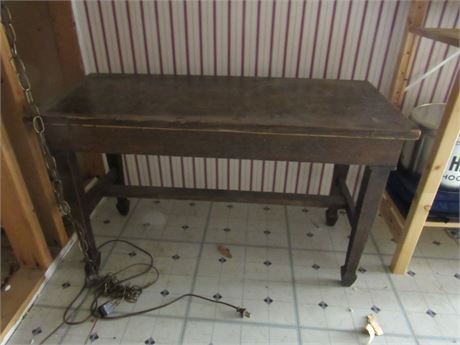 Vintage Wood Piano Bench
