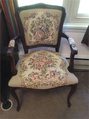 Upholstered Victorian Arm Chair