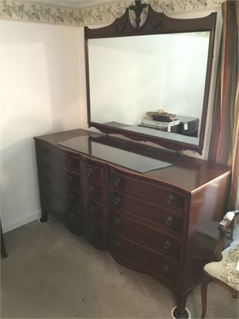 Twelve Drawer Rway Dresser with Mirror