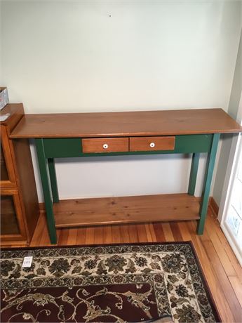 Wood Sofa Table With One Drawer
