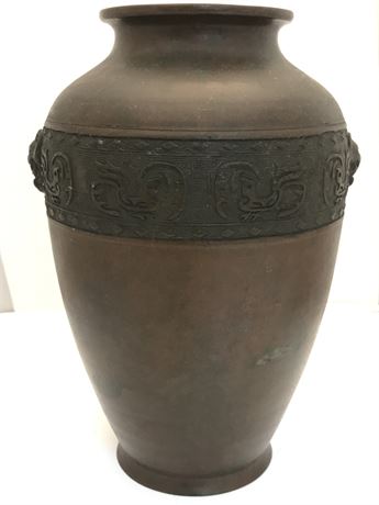 Meiji Era Bronze Japanese Vase (Late 19th C.)