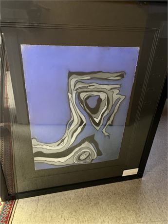 Anitra Redlefsen (Ohio, USA 1950 -  ) Large Framed Pastel & Ink on Paper