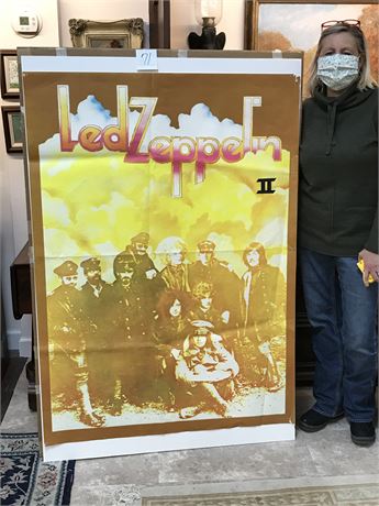 1969 Led Zeppelin II Record Store Poster Extra Large