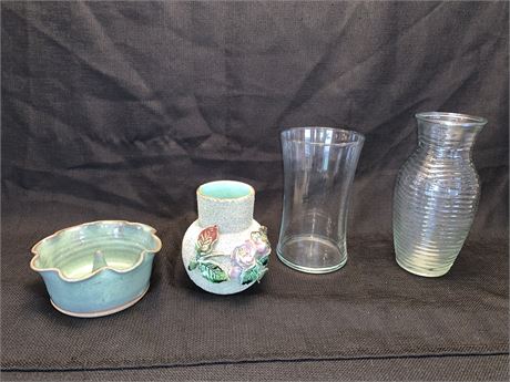 Handcrafted Ceramic Juicer, Ceramic Art Vase and Glass Vases